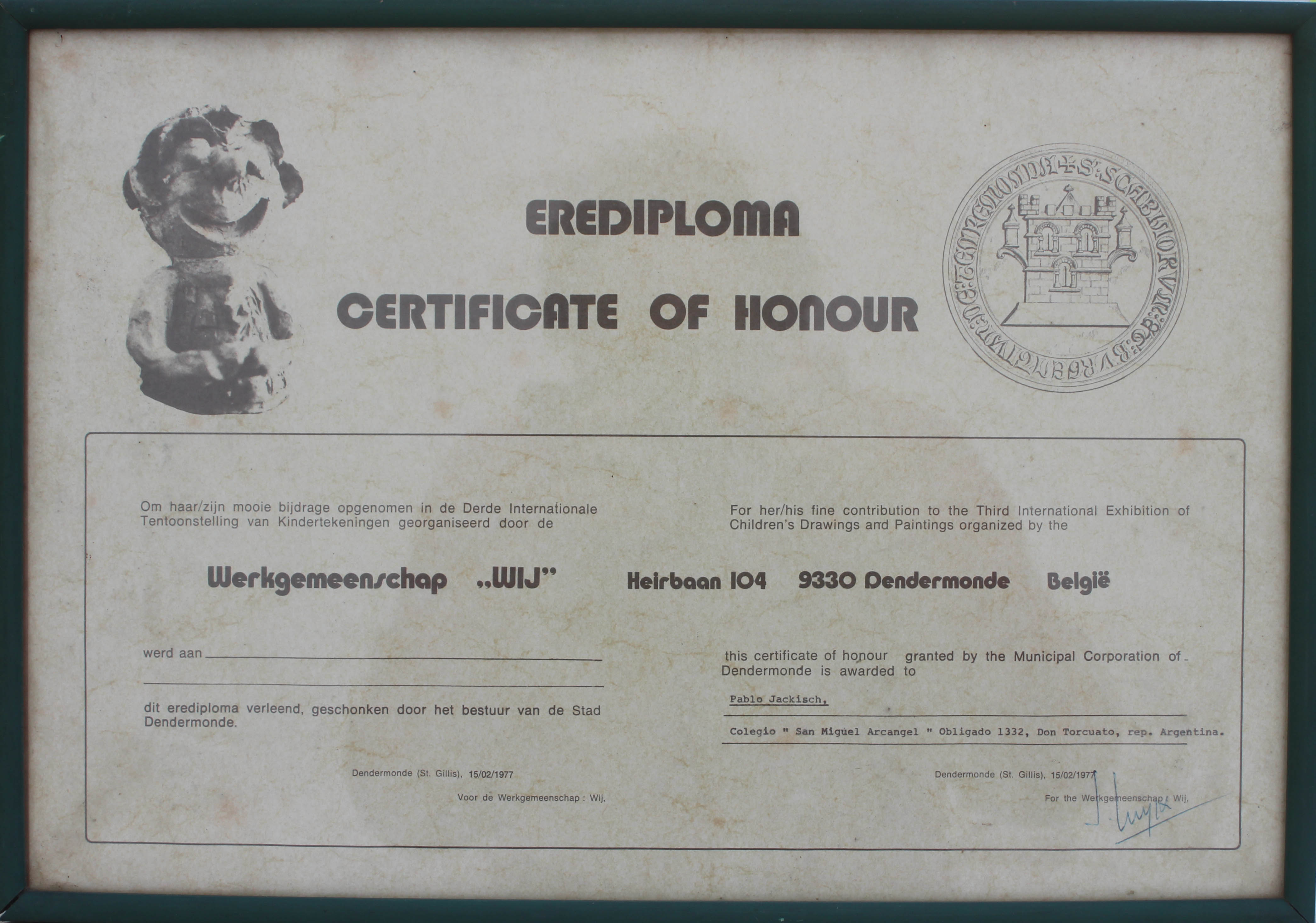 diploma de honor axel jackisch